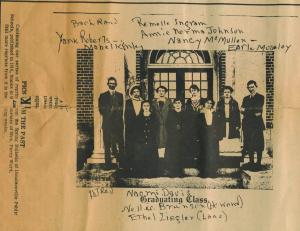 1916 graduating class in front of D'ville Hospial