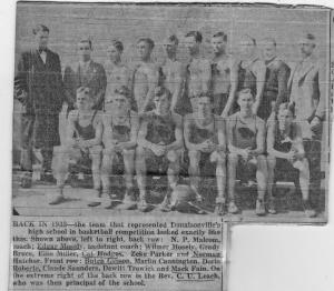 1933 boys basketball team Benny Hodges
